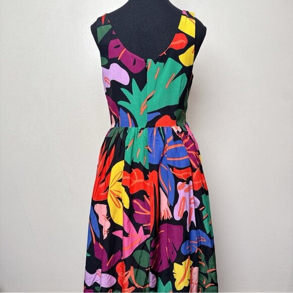 Gorman Womens 10 Floral Sleeveless Fit and Flare Frondsense Dress - Picture 15 of 16